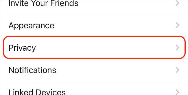Paramètres de confidentialité du signal