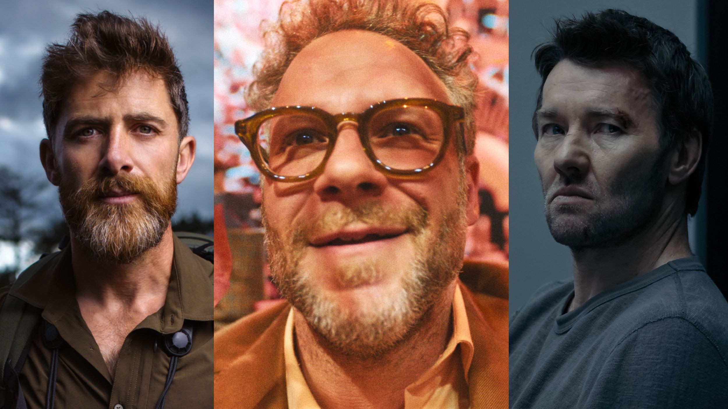 A collage of Apple TV+ shows, The Wild Ones, The Studio, and Dark Matter