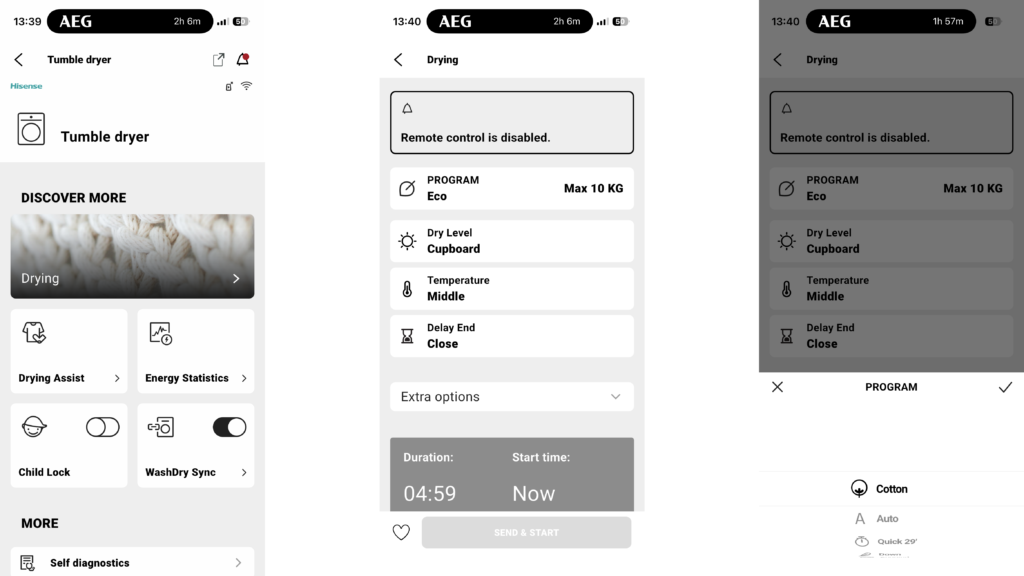 Application Hissense DH5I104BWAB