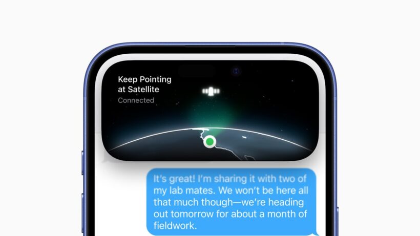 Connectivité satellite iPhone 16
