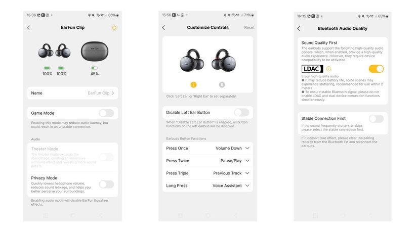 Application EarFun Clip