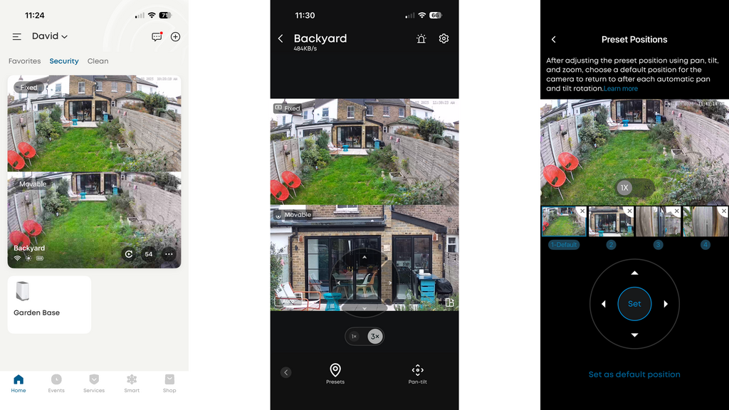Vue en direct d'EufyCam S4 dans l'application