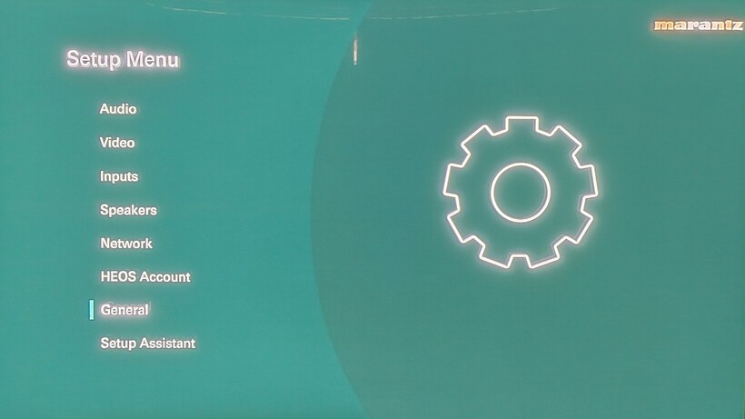 menu de Marantz Cinéma 60