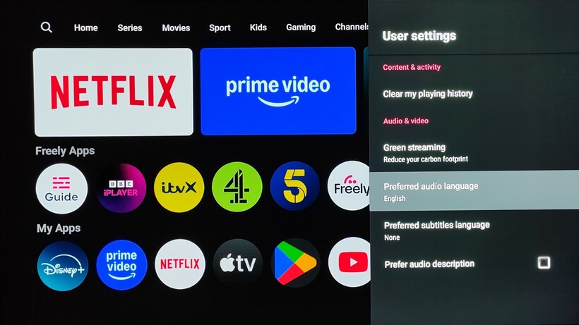 Paramètres des menus Netgem Pleio