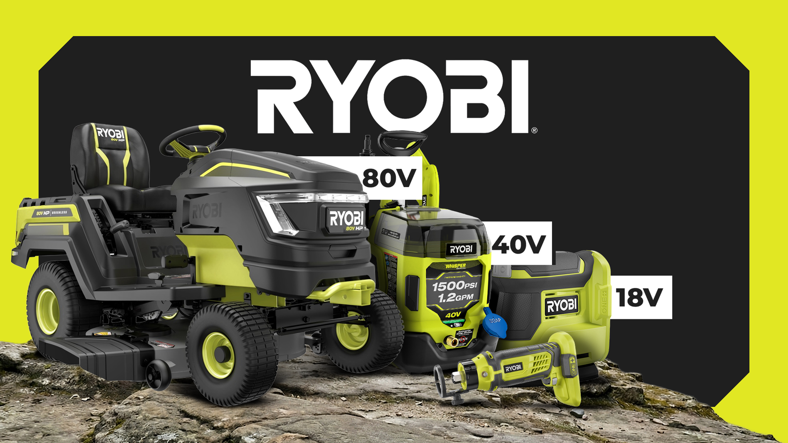 Outils Ryobi 18V, 40V et 80V : expliqué