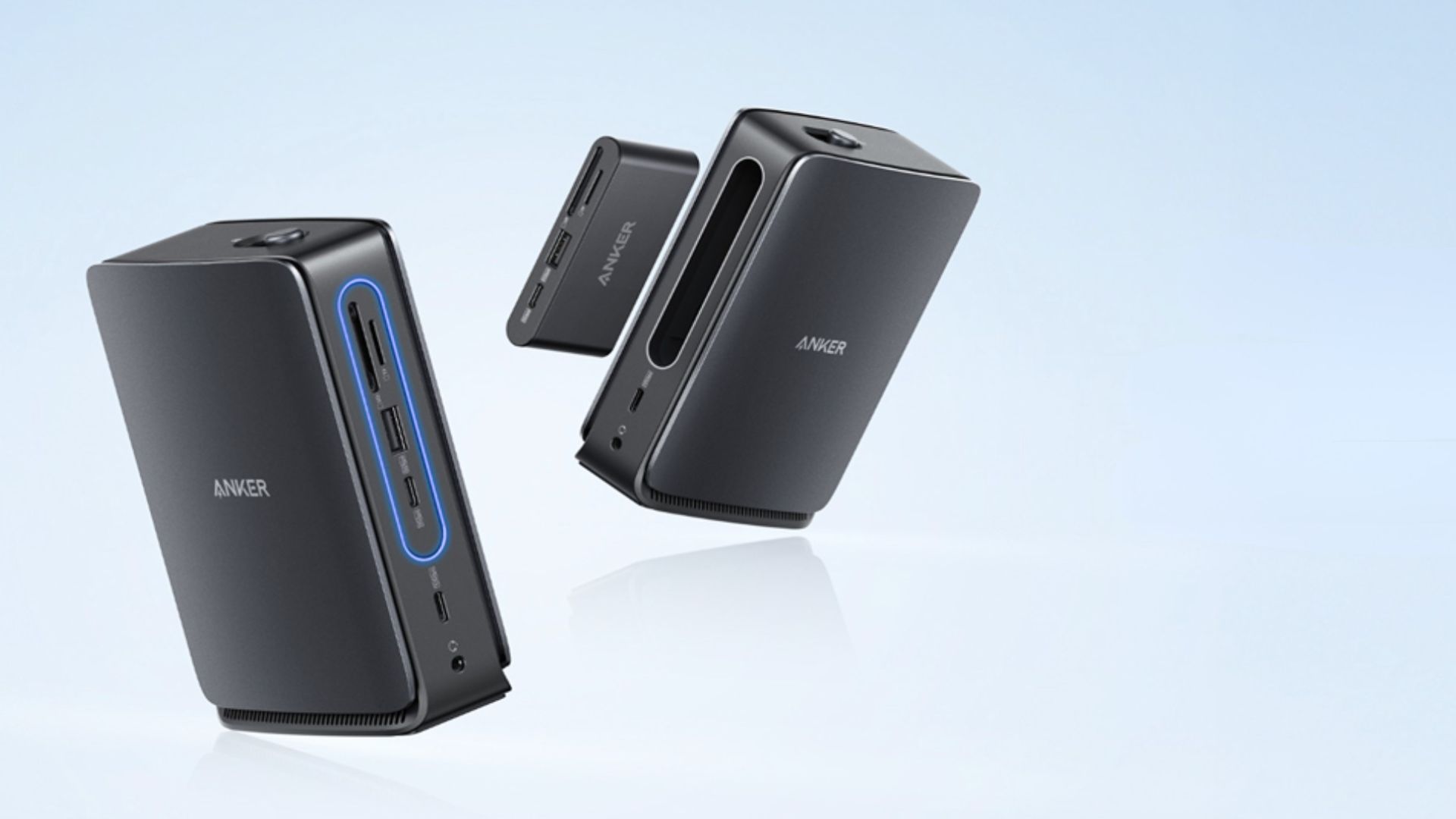 La station d'accueil Nano d'Anker dispose d'un hub USB-C amovible pratique