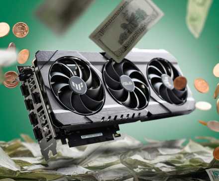 Un GPU avec une pile d’argent autour.