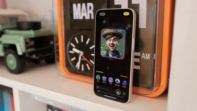 iPhone 16e affichant Image Playground