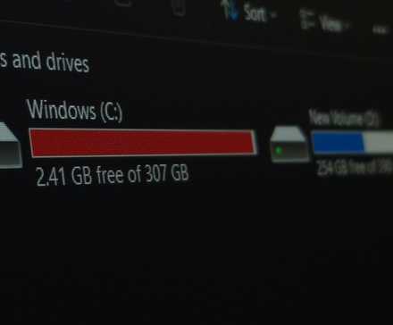Image rapprochée d’un ordinateur ou d’un ordinateur portable Windows 11 avec le 