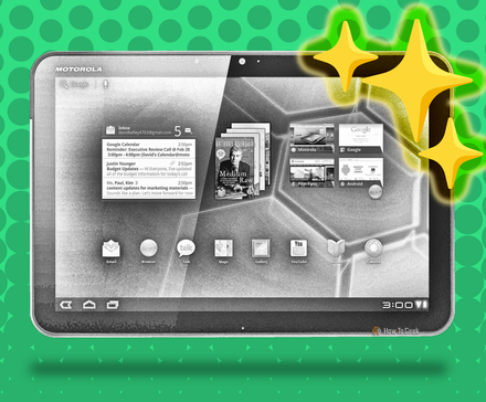 vieille tablette Android scintillante