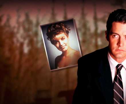 Dale Cooper apparaissant à côté d'une photo de Laura Palmer de Twin Peaks