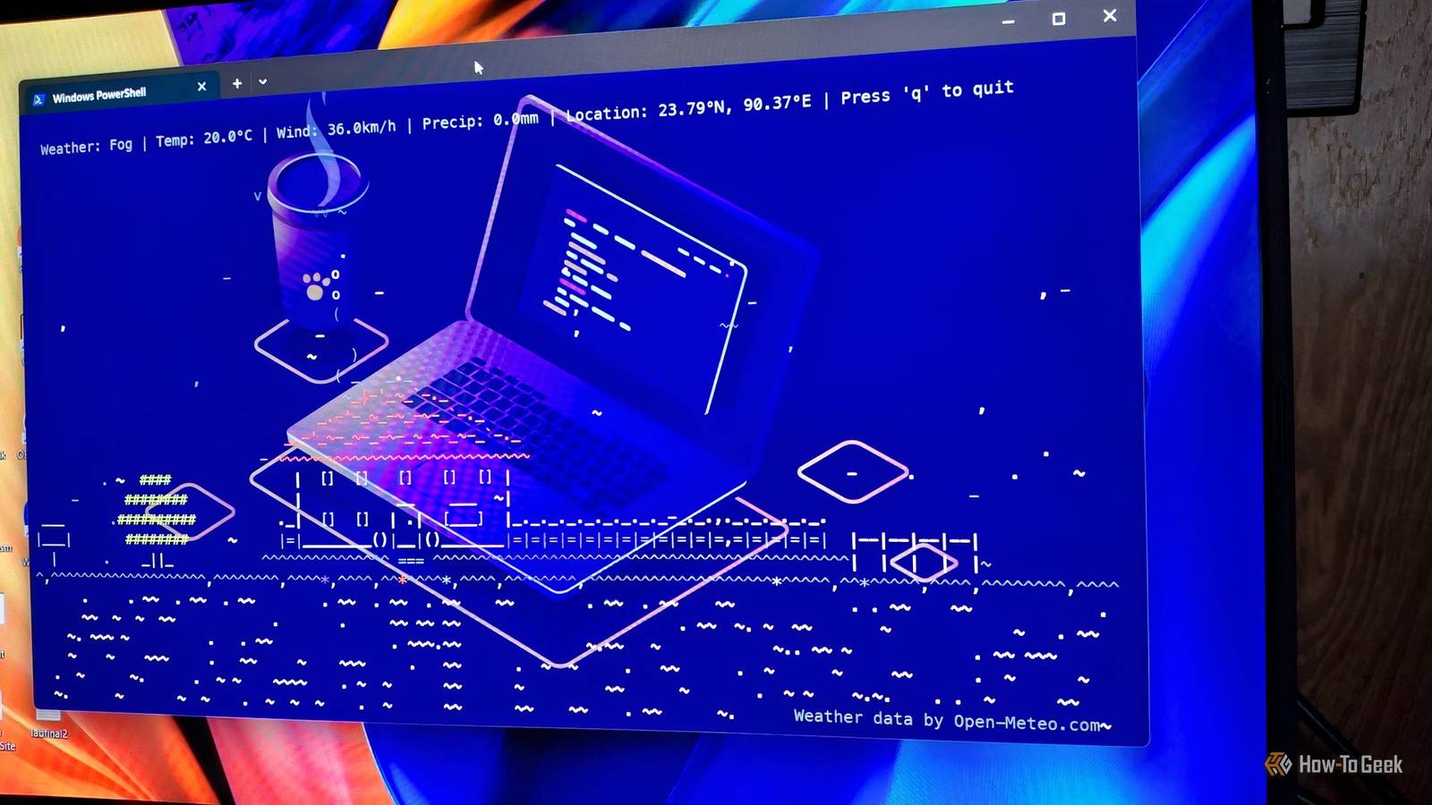 Cette application pour terminal Linux transforme les bulletins météorologiques quotidiens en un chef-d'œuvre ASCII animé