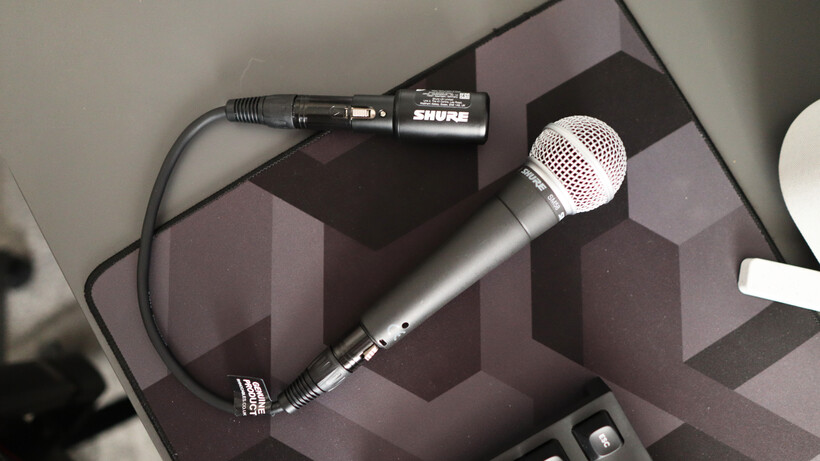Profil avec microphone SM58 - Shure MVX2U Gen 2