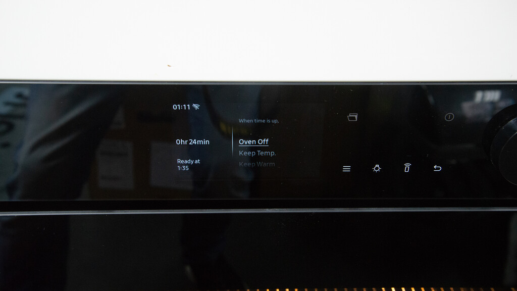 Four compact sur mesure Samsung série 7 50L NQ5B7993AAK sélectionner le mode de fin de cuisson