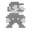 logo super niveaux de gris 8 bits