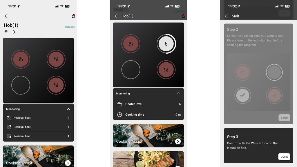 Application Plaque à induction Hisense Hi8 60 cm HI6443BSCWF
