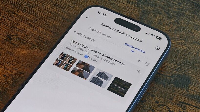 Menu photo en double de l'application UGreen