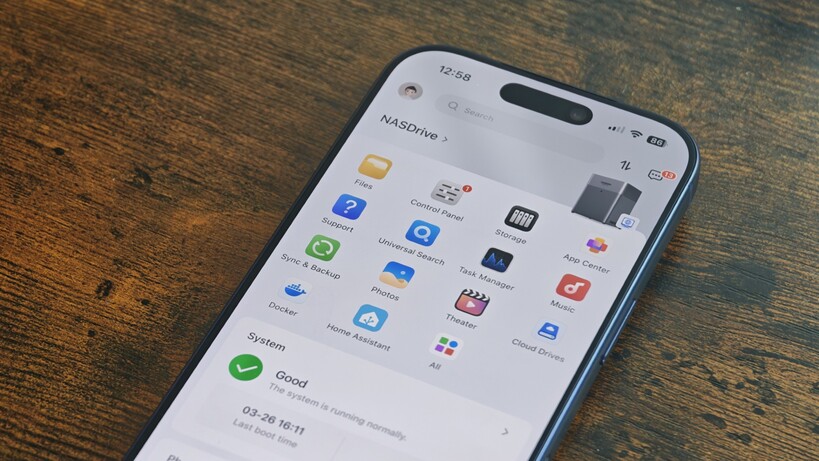 Menu de l'application UGreen