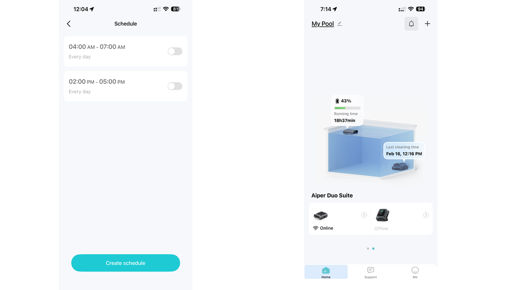 Application Aiper Surfer S2