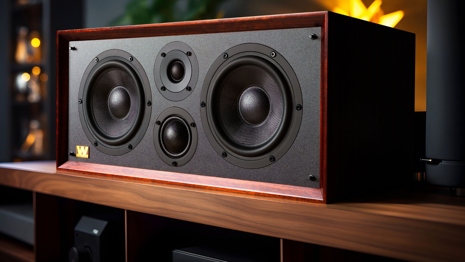 Wharfedale place Heritage au premier plan avec une nouvelle enceinte home cinéma