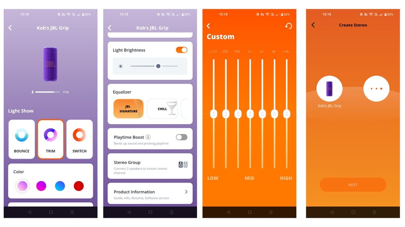 Application portable JBL Grip