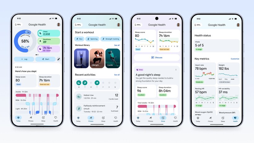 Application Google Santé sur smartphone